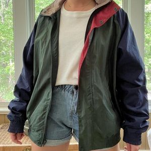 Color block windbreaker